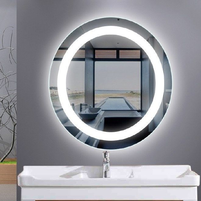 Espejo Vidrio Decorativo Seguridad del Baño Flutuación clara alrededor de Ntique Espejo
