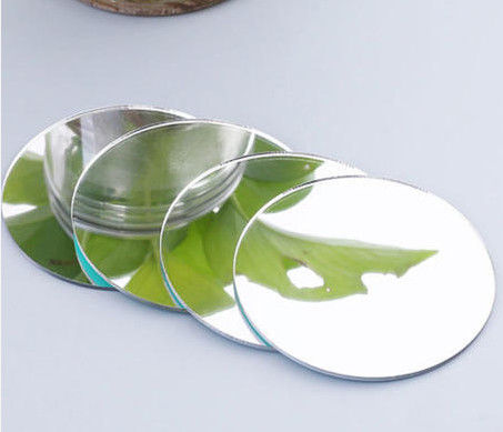 Plata de aluminio espejo decorativo de vidrio de baño flotante de biselado de lámina de espejo antiguo