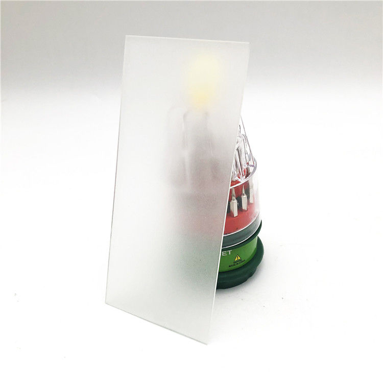 Vidrio templado grabado con ácido de 3 mm y 4 mm vidrio congelado figurado utilizado para puertas de baño