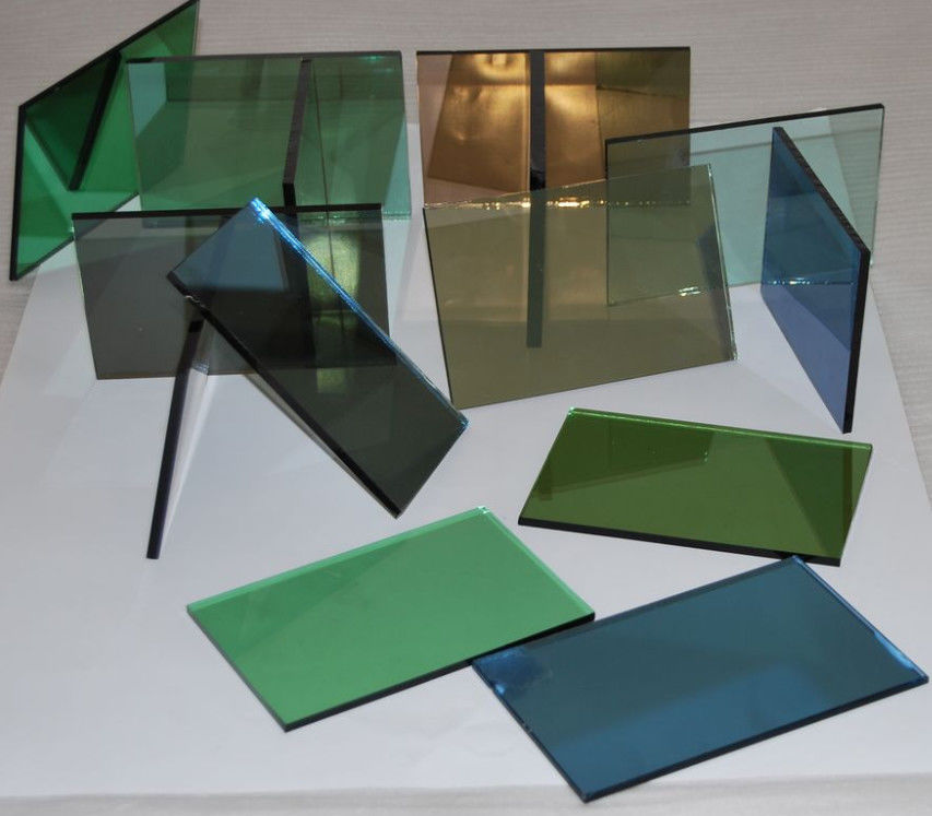 Vidrio flotante reflectante de construcción con colores azul/verde/bronce/amarillo