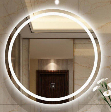 Larga vida útil Vidrio de espejo de pared decorativo moderno con borde abovedado y acabado plateado