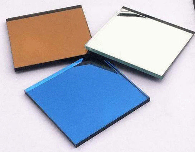 Vidrio flotante reflectante de colores con azul oscuro, verde oscuro, verde francés, verde claro
