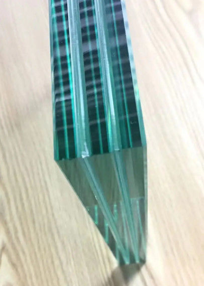 Vidrio laminado templado transparente 6.38/10.38/16/12 /13.52 mm borde pulido de hierro bajo