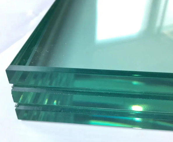Vidrio laminado templado transparente 6.38/10.38/16/12 /13.52 mm borde pulido de hierro bajo