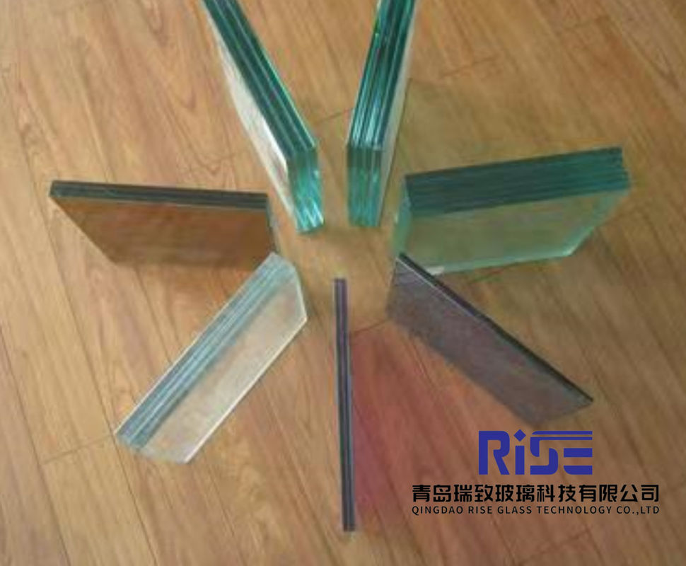 Vidrio de seguridad laminado templado de 6.38-12.38 mm con superficie grabada con ácido congelado