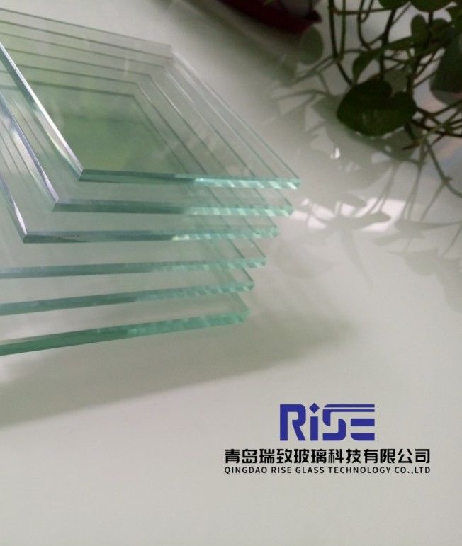 Vidrio de seguridad laminado templado de 6.38-12.38 mm con superficie grabada con ácido congelado