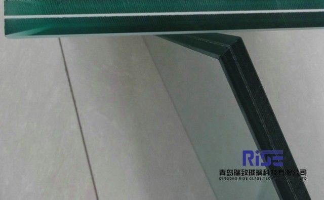 Vidrio de seguridad laminado templado de 6.38-12.38 mm con superficie grabada con ácido congelado