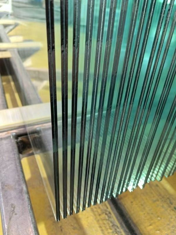 6.38/8.38/10.38/12.38 mm borde pulido vidrio laminado de seguridad transparente o coloreado