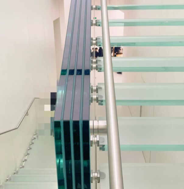 6.76-12.38mm Vidrio Laminado Templado Decorativo de Construcción para Escaleras de Seguridad